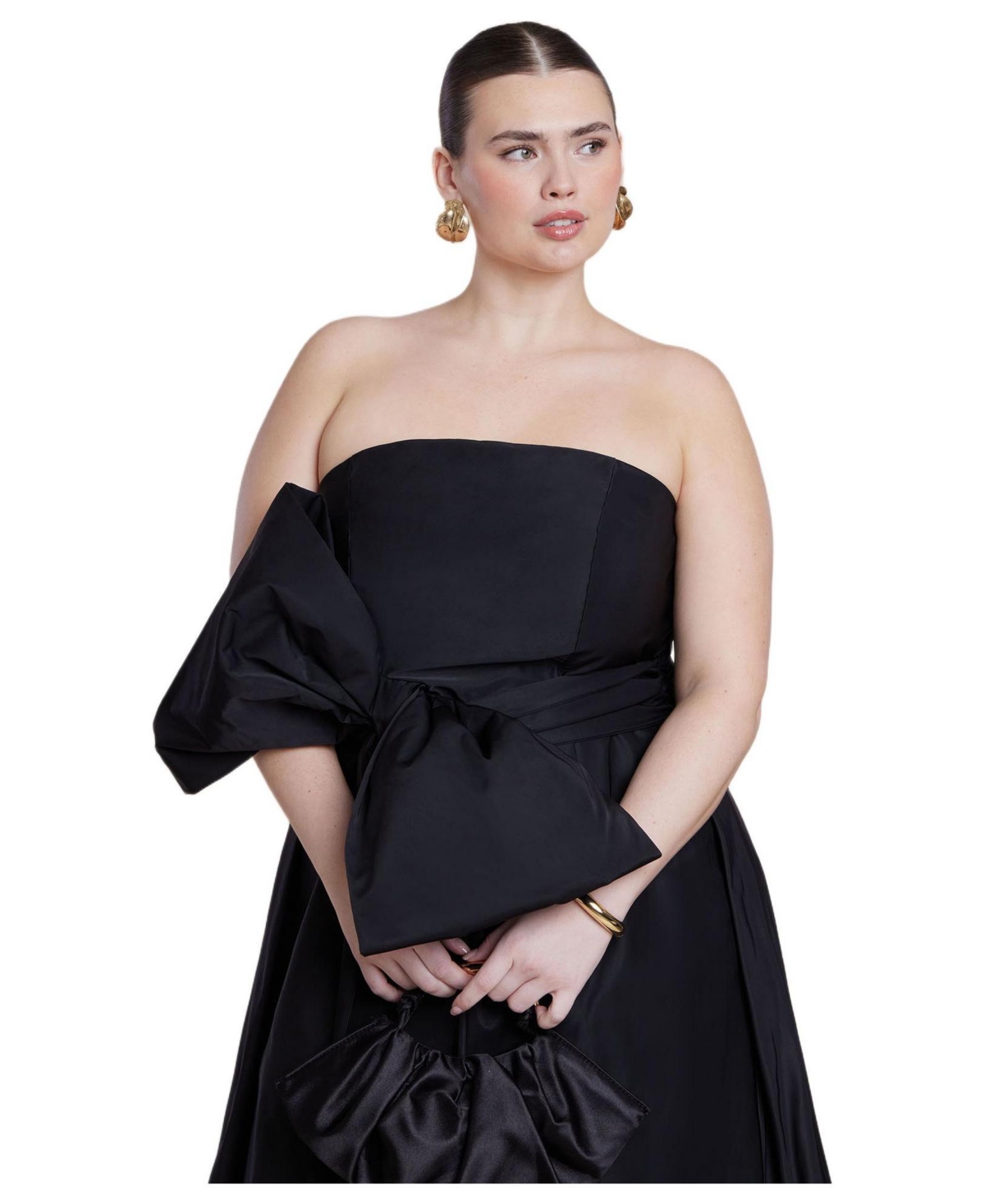 Eloquii Women's Plus Dramatic Bow Gown