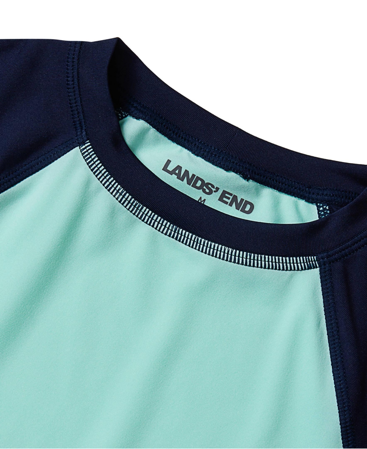 Lands' End Boys Chlorine Resistant Short Sleeve Crew Neck Upf 50 Rash Guard