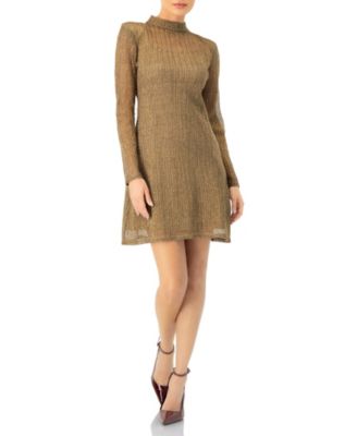 Women's Short A-Line Dress with Long Sleeves