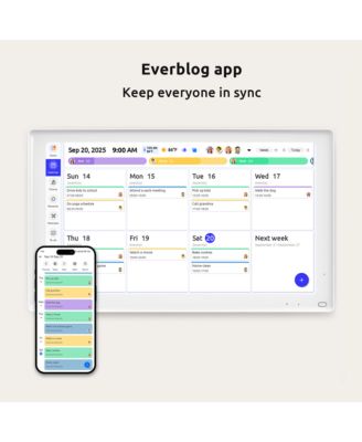 21.5'' Digital Calendar & Chore Chart - Smart Interactive Display for Family Schedules