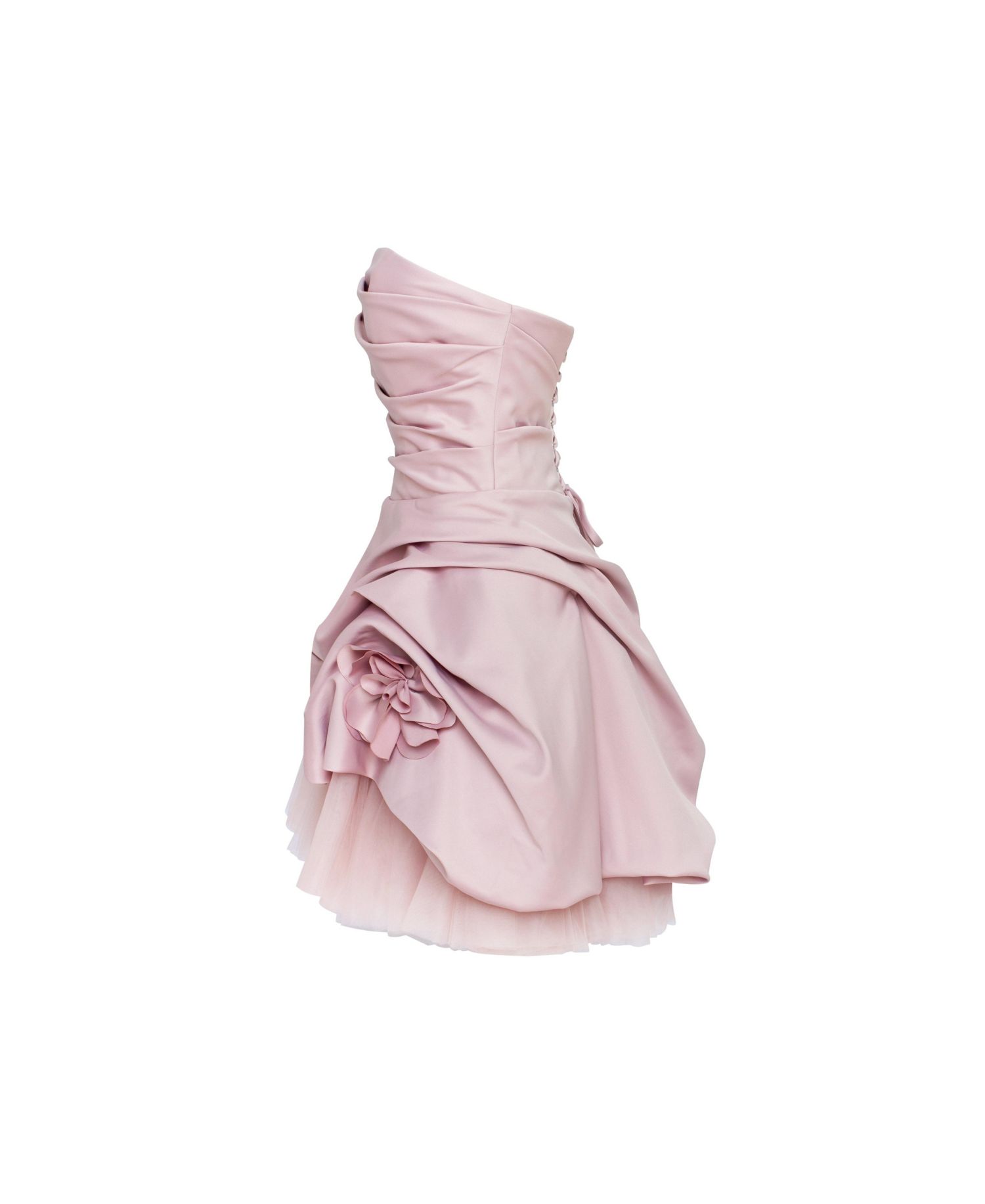 Womens Rosette mini dress in misty rose