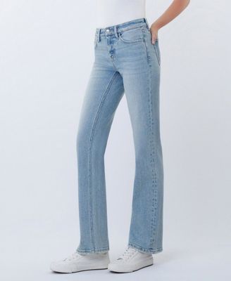 Women's Low Rise Straight Jeans With Tint