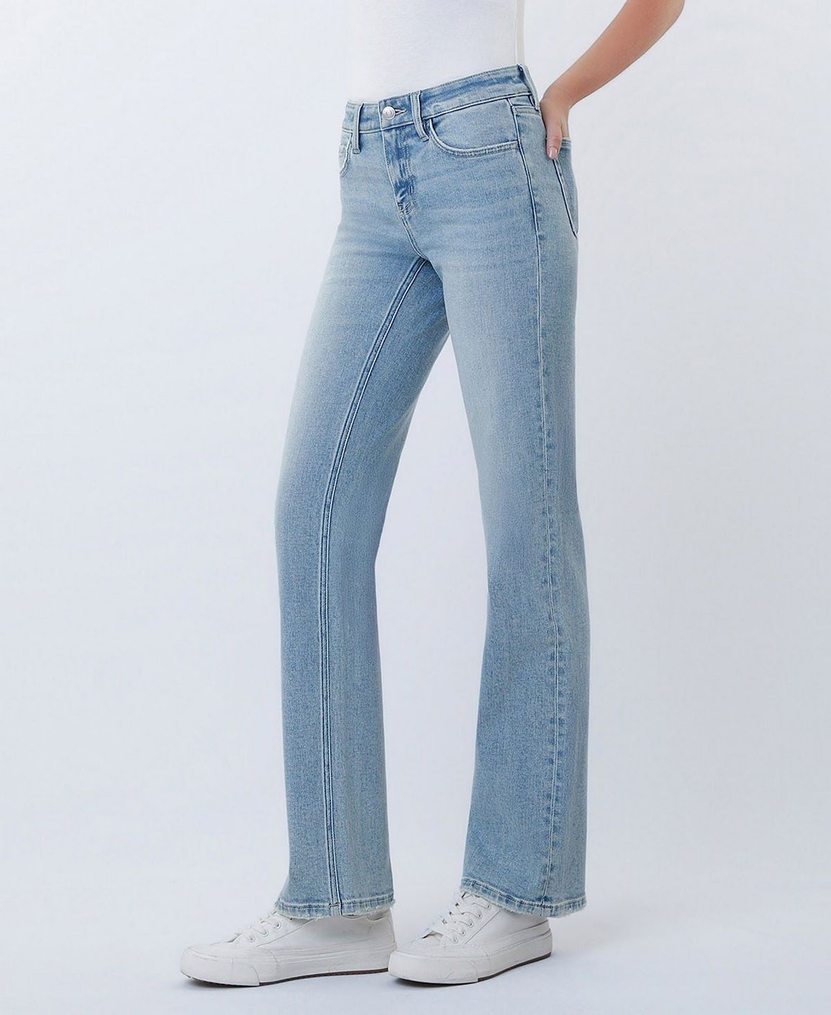 Flying Monkey Women's Low Rise Straight Jeans With Tint view 3 — MAYCSS fashion products