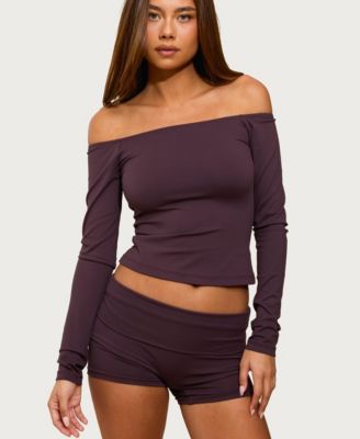 Women's Tezia Off Shoulder Long Sleeve Top