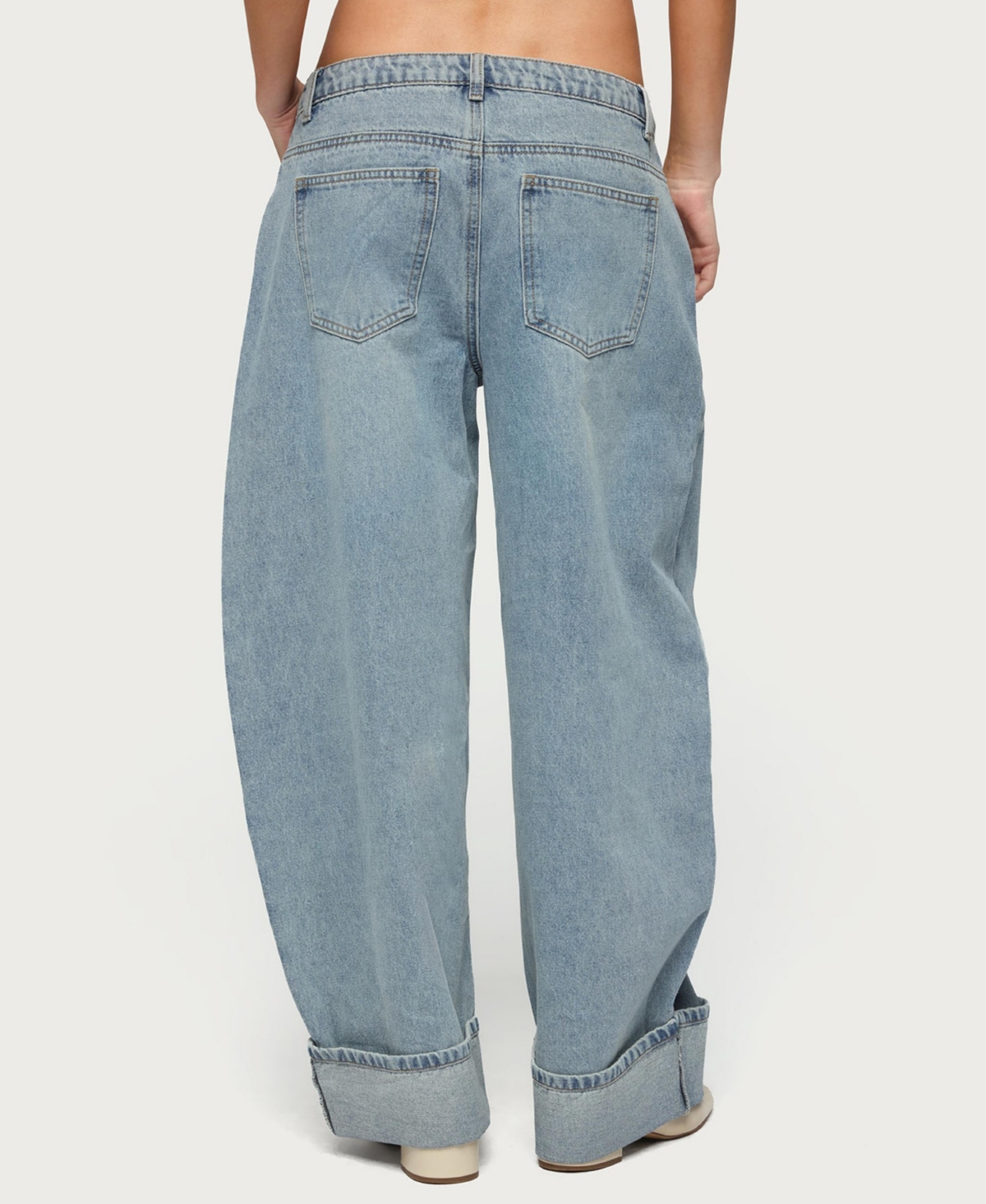 Edikted Women's Kella Low Rise Baggy Jeans