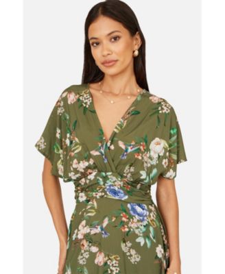 Women's Floral Print Midi Dress