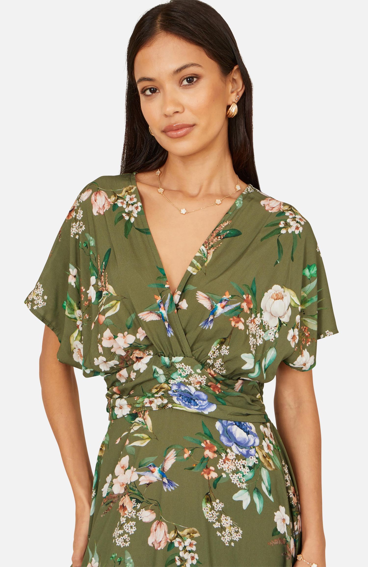 Women's Floral Print Midi Dress