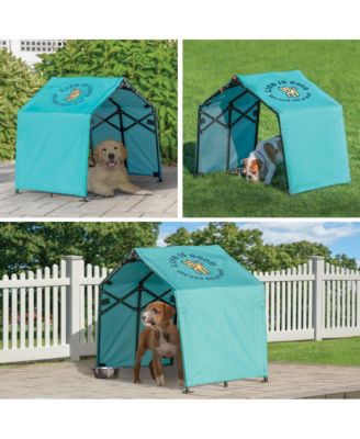 Outdoor 3.5' Outdoor Pet Shade, Versatile Pet Canopy Pop-Up Shade Tent For Dogs, Cats, Small Animals And Livestock, You Had Me At Woof