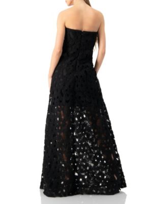 Women's Strapless Pearl Embellished Gown