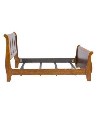 Grandpas Cabin King Sleigh Bed in Aged Oak