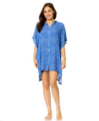 Women's Vacay Button Front Cover-Up Dress
