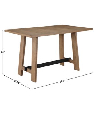 Macai 35.75" Wood Counter Height Table