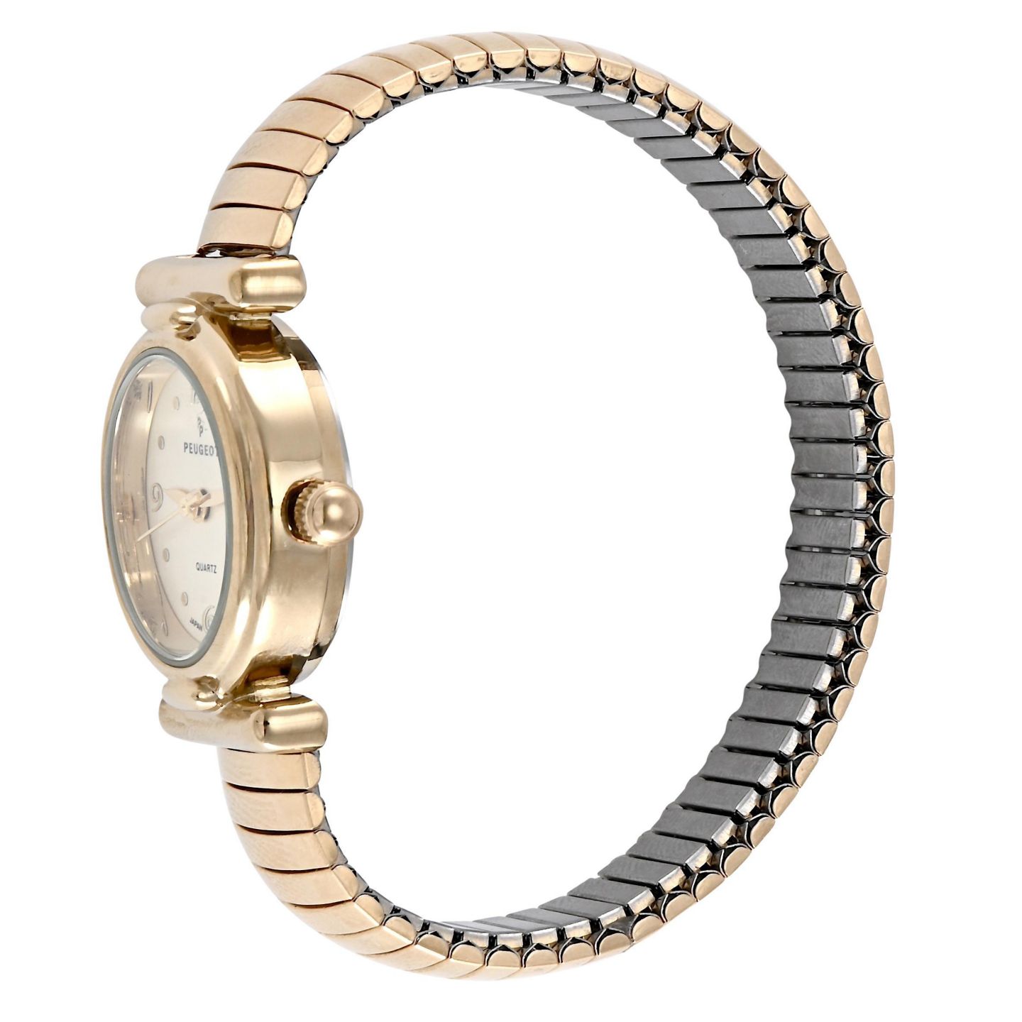 Женские часы Peugeot Round 25mm Easy-Read Expansion Bracelet Watch, цвет: Золотой — фото 3