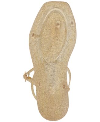 Women's Shells Jelly Ornamented Strappy Flat Sandals