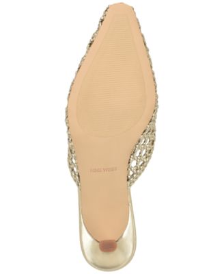 Women's Camenlaw Woven Kitten Heel Mules Pumps