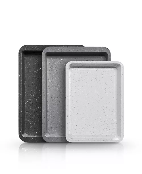 Art & Cook 3-Piece Ceramic Nonstick Cookie Sheet Set