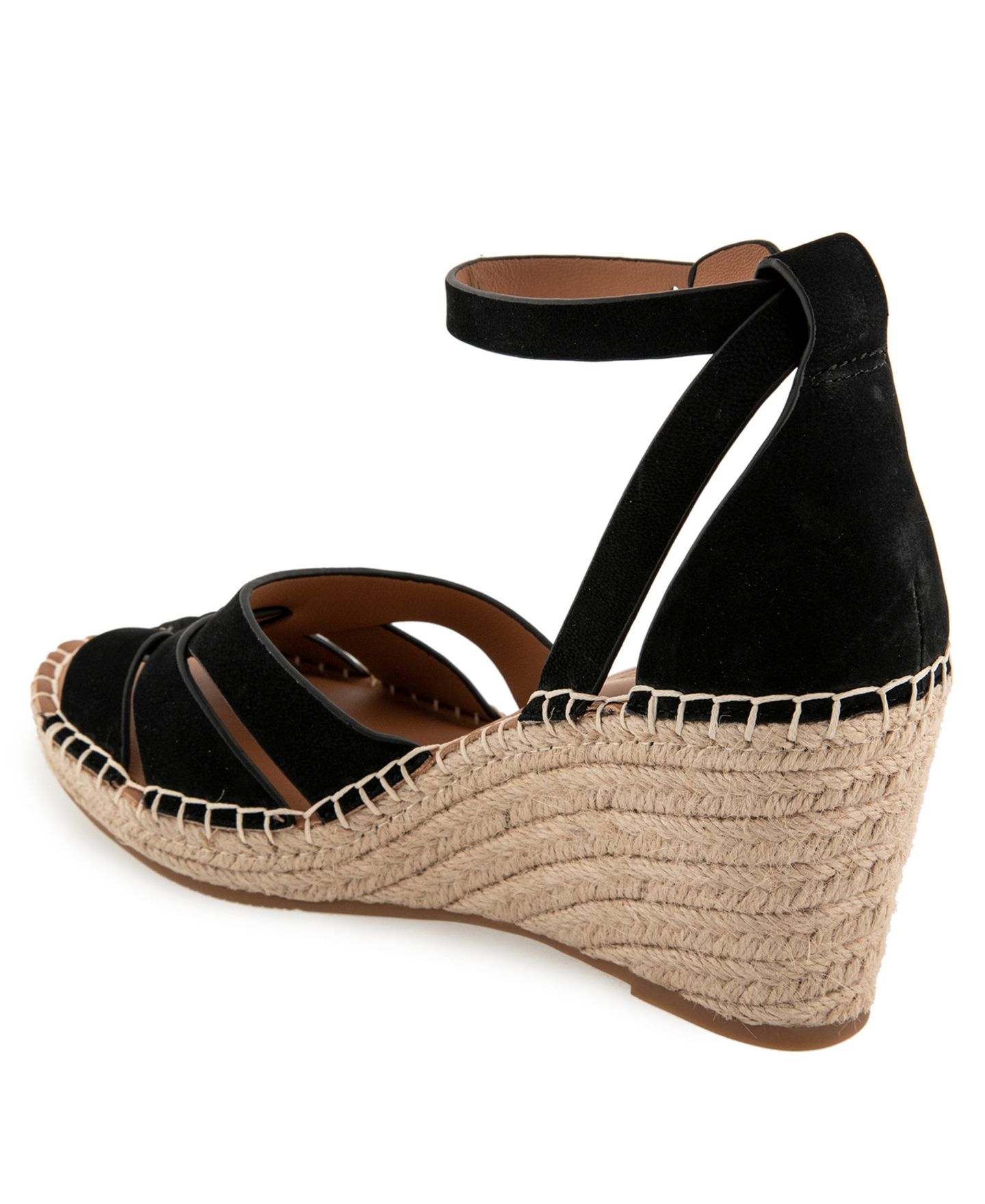 Женские сандалии Gentle Souls Coolie Espadrille Wedge, цвет: Чёрный нубуковый — фото 8
