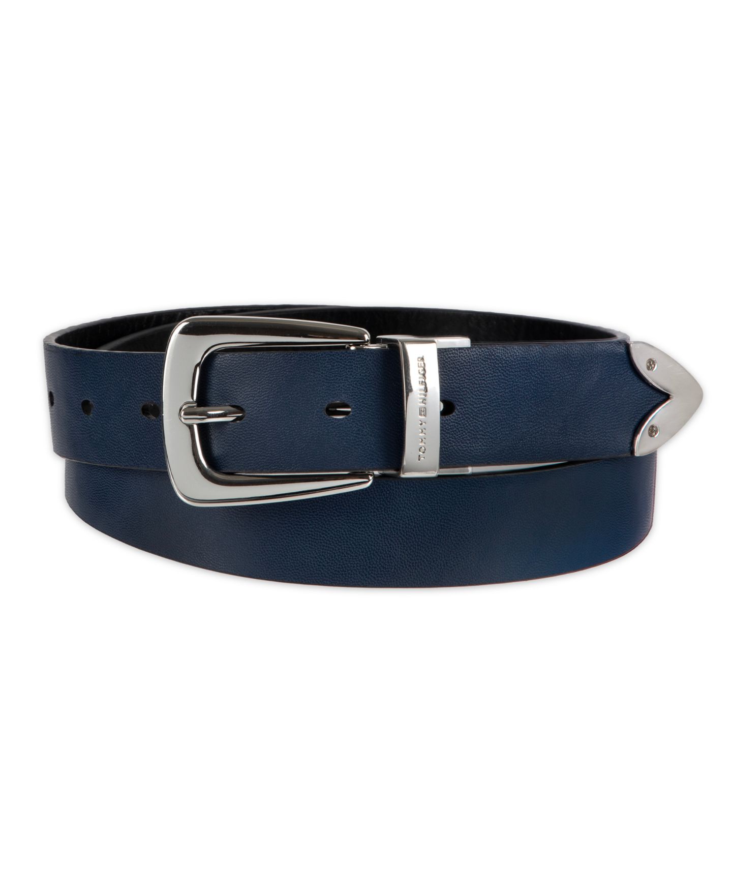 Женский ремень Tommy Hilfiger 2-In-1 Reversible Modern Casual Western Leather, цвет: Чёрный / Тёмно-синий — фото 2