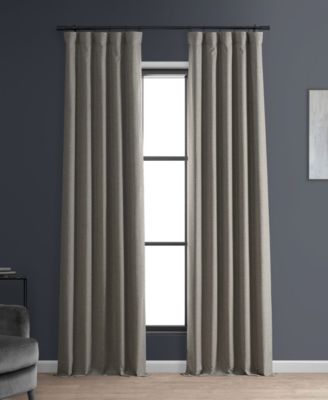 Destination Slate Faux Linen Hotel Blackout Curtain