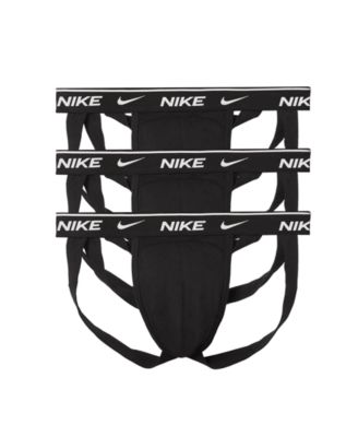Men's Dri-FIT Essential Cotton Stretch Jock Strap Underwear Thongs, 3-Pack