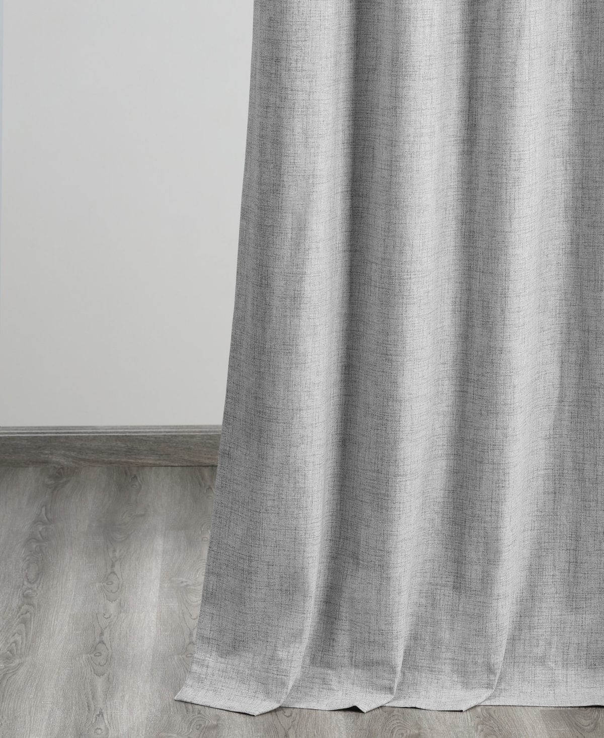 Half Price Drapes Millennial Grey Grommet Thermal Cross Linen Weave Blackout Curtain