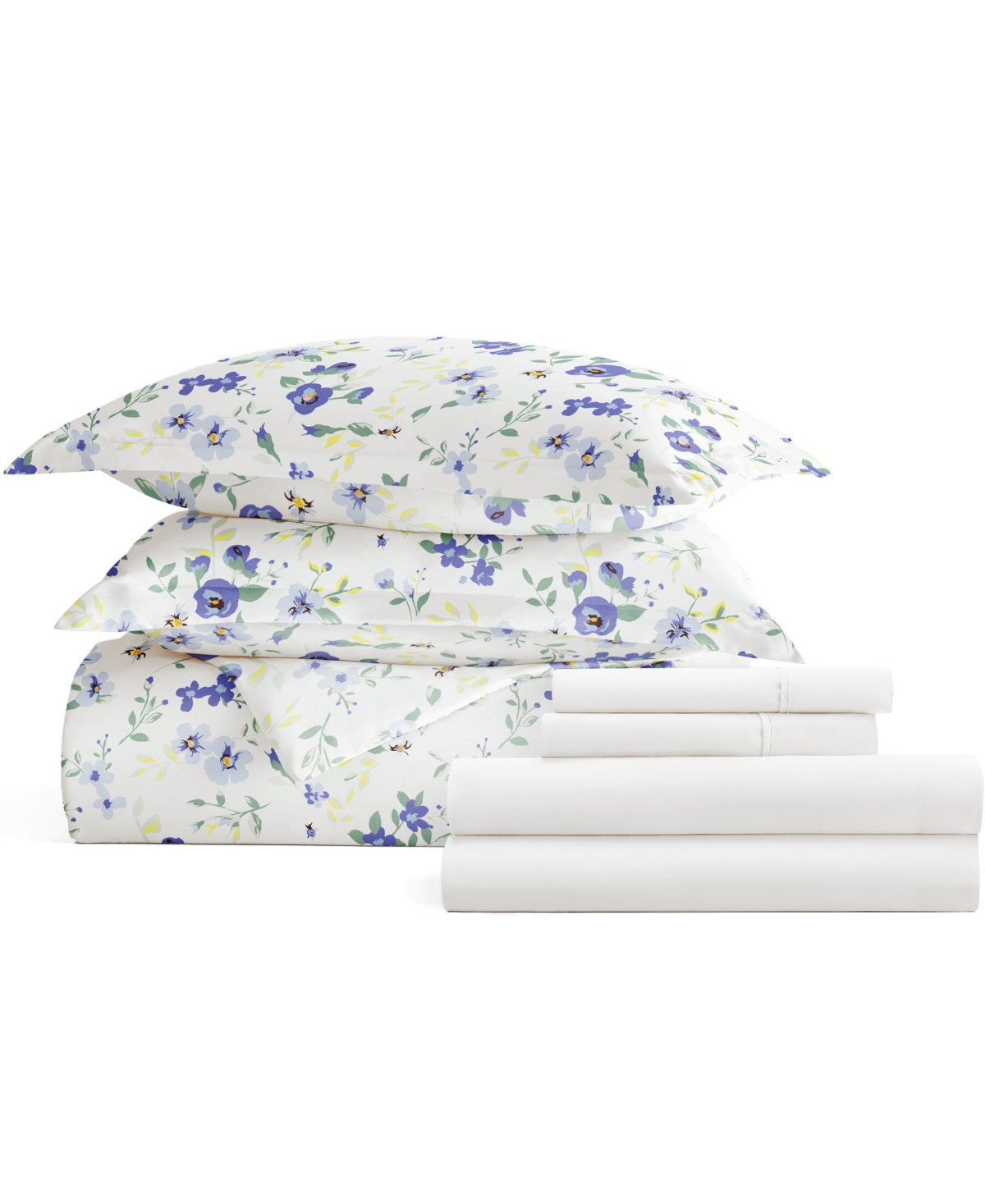 ienjoy Home Bedding Bundle Patterned -Piece Comforter with Duvet Cover Set