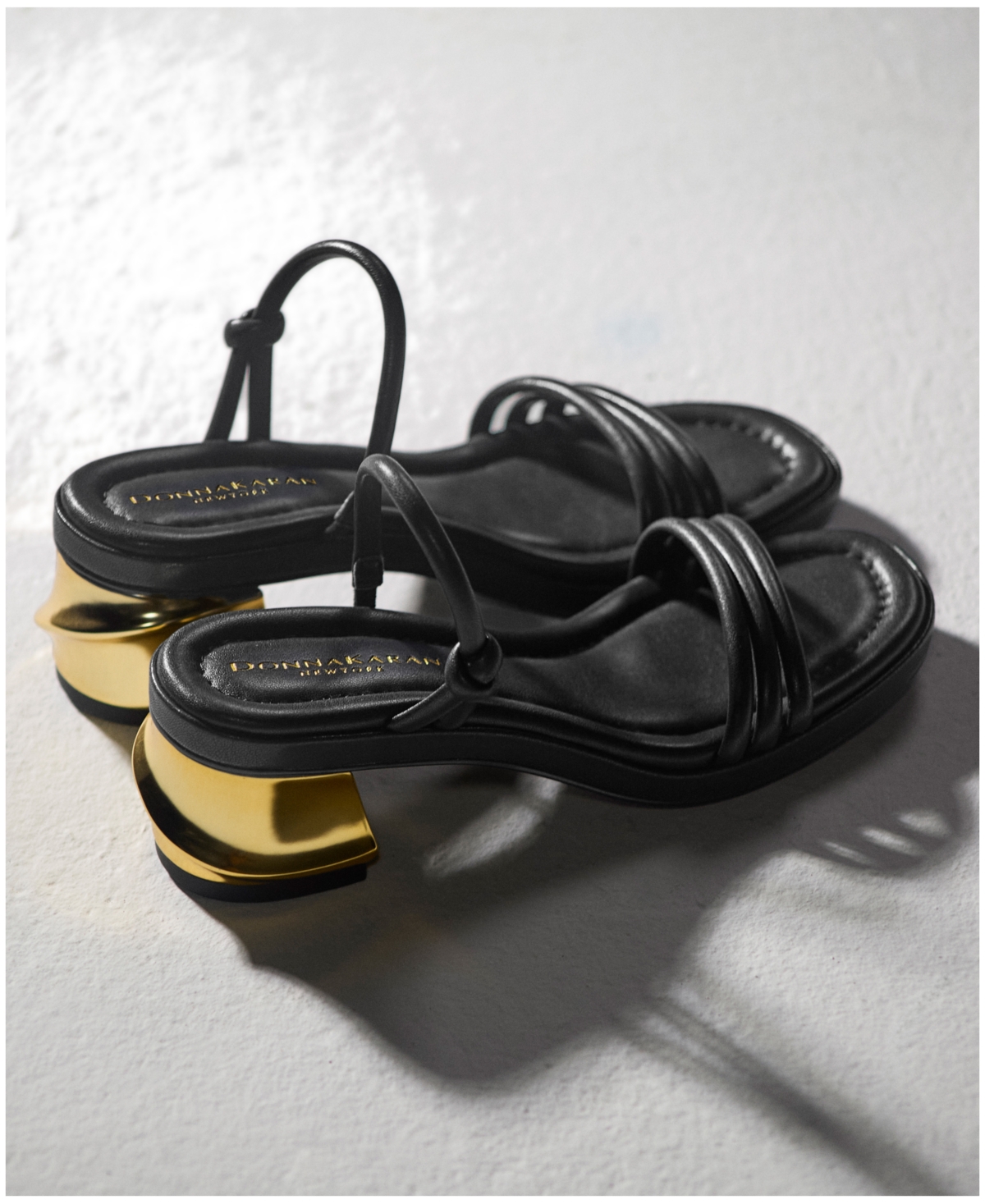 Donna Karan New York Women's Tafeta Multi Band Heeled Sandals