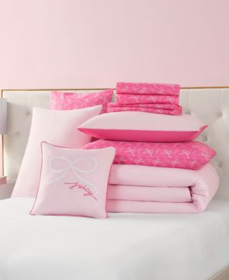 Pearly Bows Reversible 8-Pc. Comforter Set, Queen