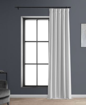 Mission White Faux Linen Hotel Blackout Curtain