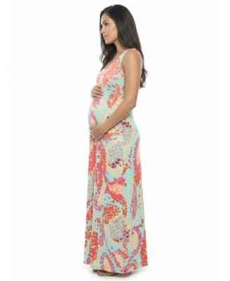Women's and Plus Size Maternity Scoop Neck Maxi Dress