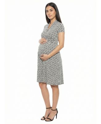 Women's and Plus Size Maternity Short-Sleeve Wrap Dress