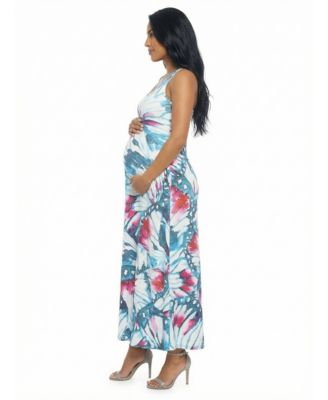 Women's and Plus Size Maternity Scoop Neck Maxi Dress