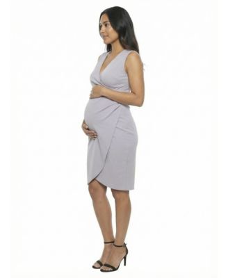Women's and Plus Size Maternity V-Neck Wrap Dress
