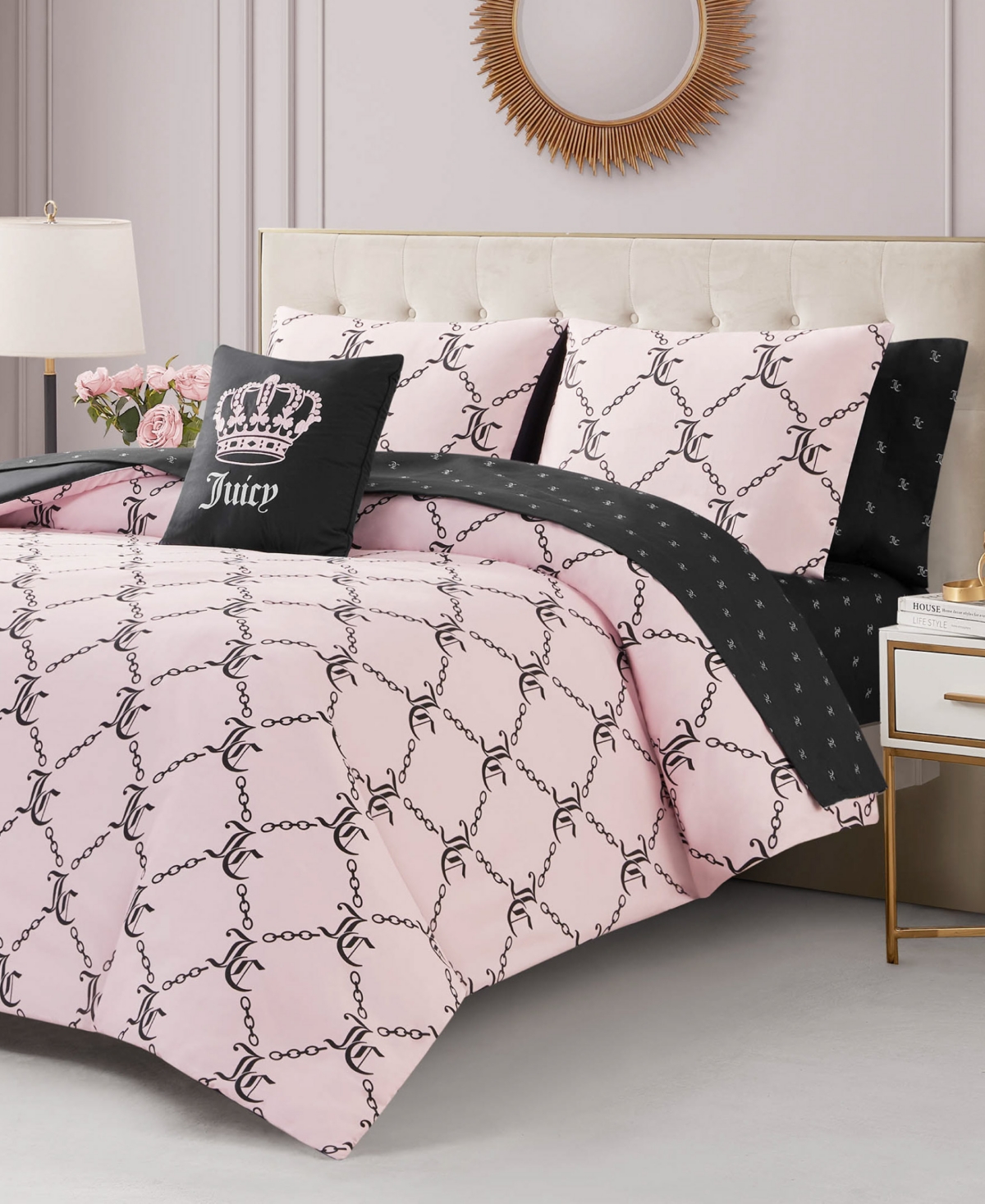 Juicy Couture Logo Link 8-Pc. Comforter Set