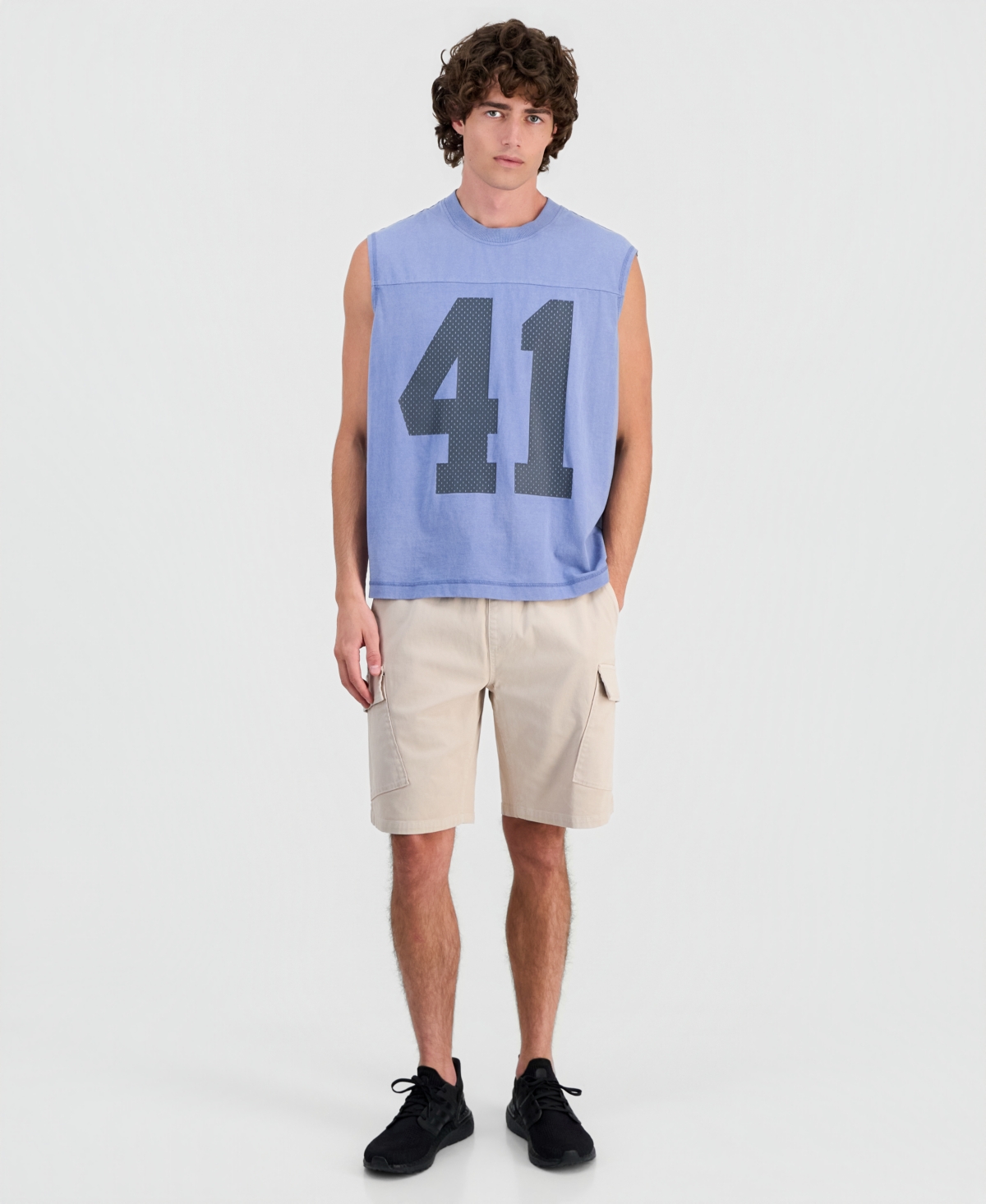 Hollywood Men's Mineral Washed Muscle Sleeveless Shirt