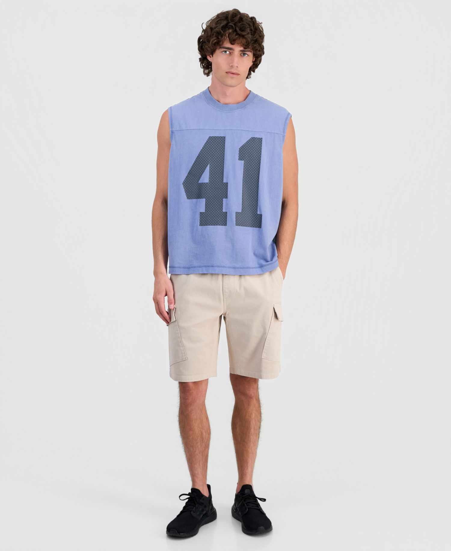 Men's Mineral Washed Muscle Sleeveless Shirt
