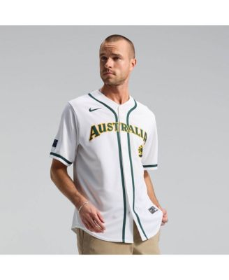 Men's White Australia Baseball 2026 World Baseball Classic Stadium Jersey