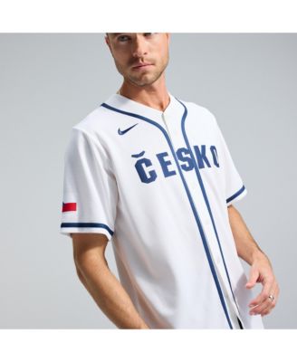 Men's White Czech Republic Baseball 2026 World Baseball Classic Stadium Jersey