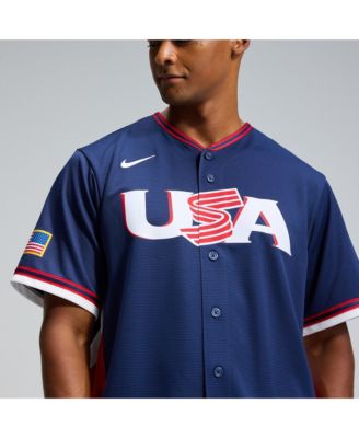 Men's Navy USA Baseball 2026 World Baseball Classic Stadium Jersey