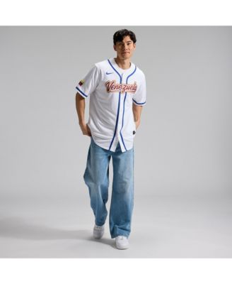 Men's White Venezuela Baseball 2026 World Baseball Classic Stadium Jersey
