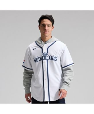 Men's White Netherlands Baseball 2026 World Baseball Classic Stadium Jersey