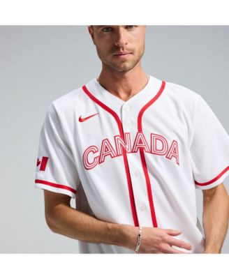 Men's White Canada Baseball 2026 World Baseball Classic Stadium Jersey