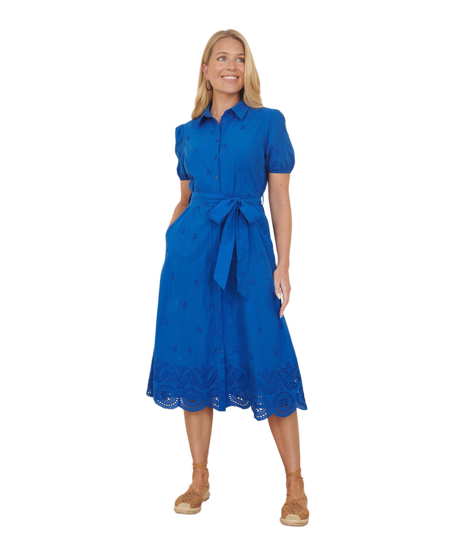 Women's Cotton Shirt Midi Dress