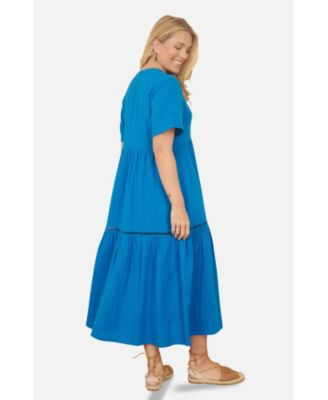 Women's Cotton Kaftan Midi Dress