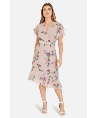 Women's Midi Dress With Frill Details