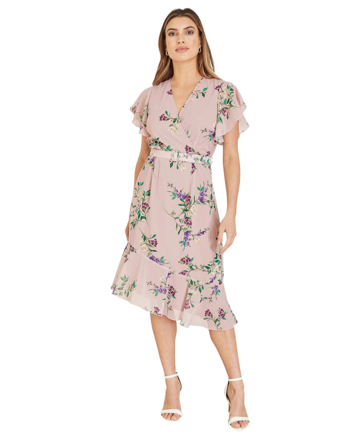 Women's Midi Dress With Frill Details