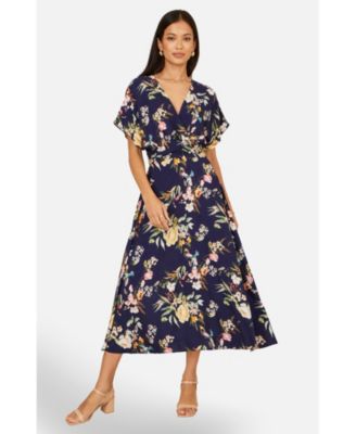 Women's Floral Print Midi Dress