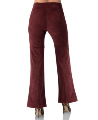 Women's Straight-Leg Faux-Suede Pants