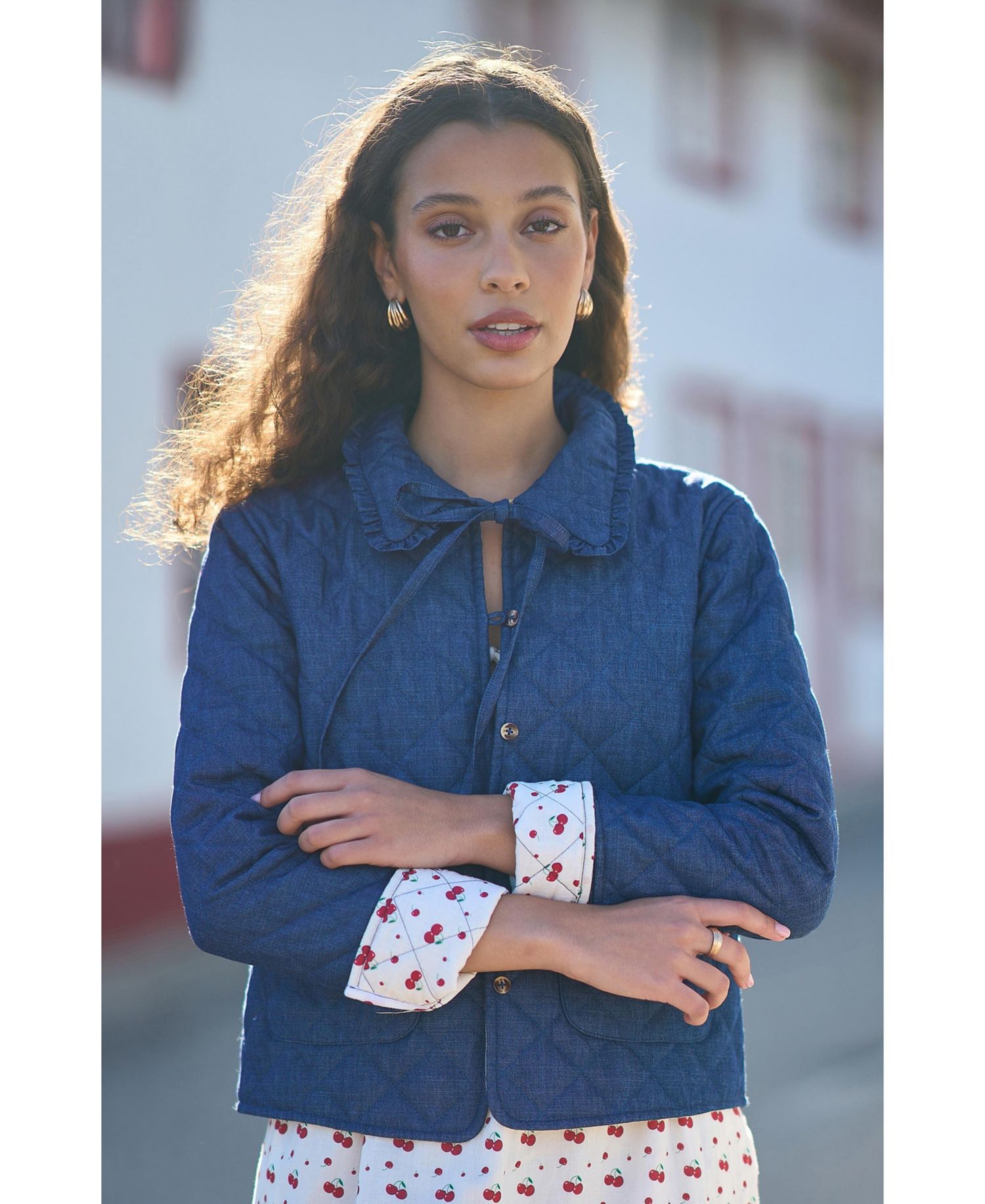 Women's Chambray Quilted Jacket