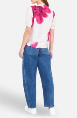 Women's Watercolour Viscose Floral Top